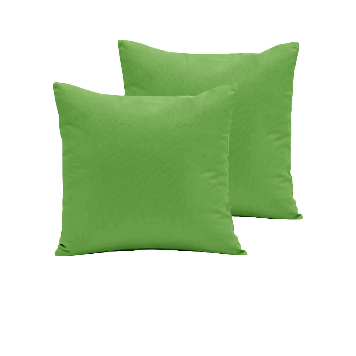 Pair of 280TC Polyester Cotton European Pillowcases | Lime