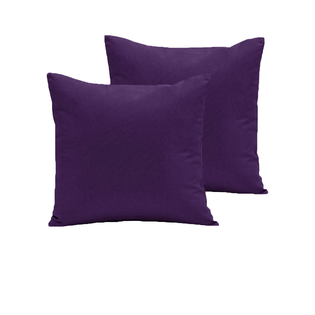 Pair of 280TC Polyester Cotton European Pillowcases | Purple