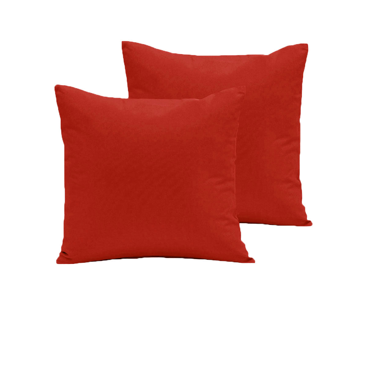 Pair of 280TC Polyester Cotton European Pillowcases | Red