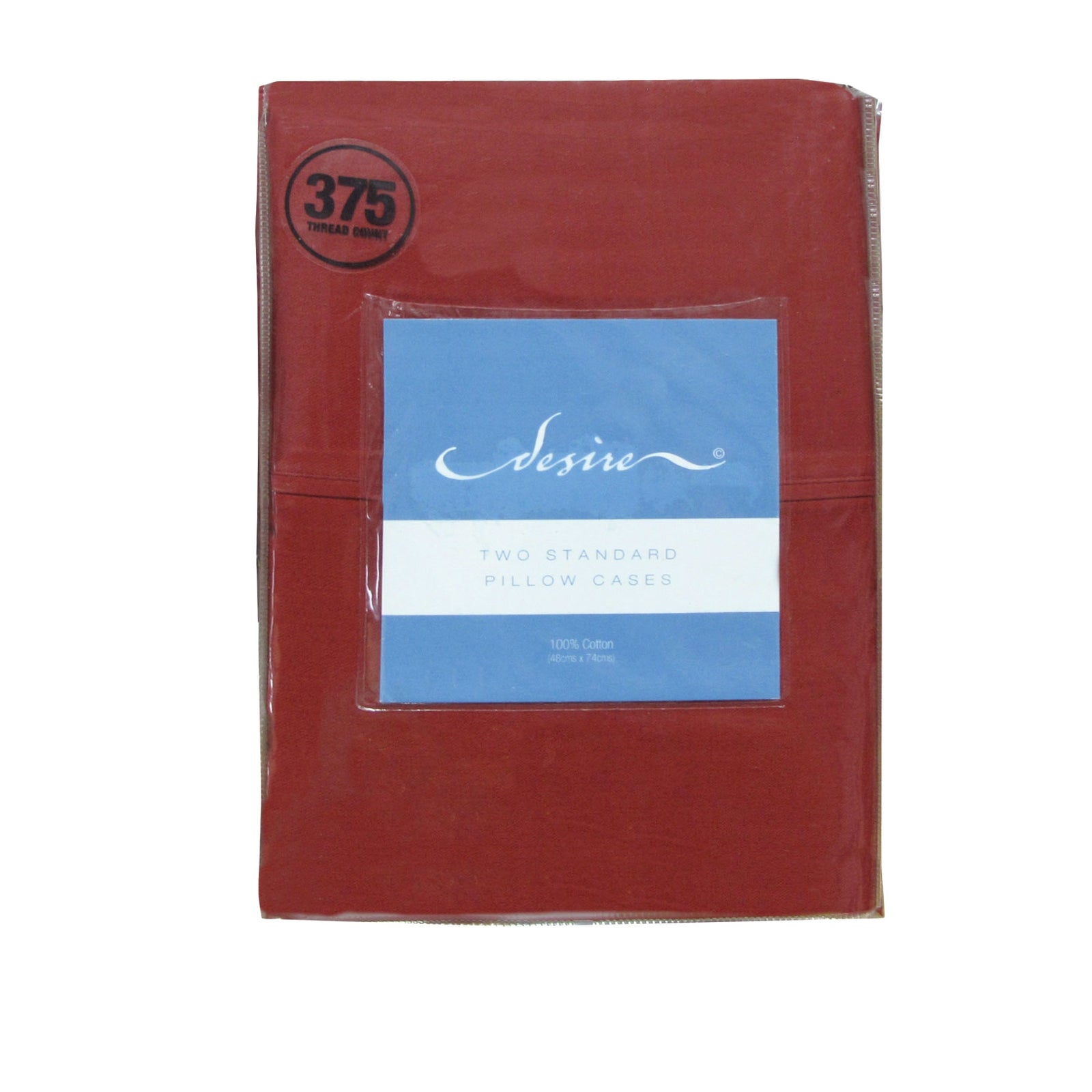 Pair of Cotton Standard Pillowcases | 375TC | Burgundy