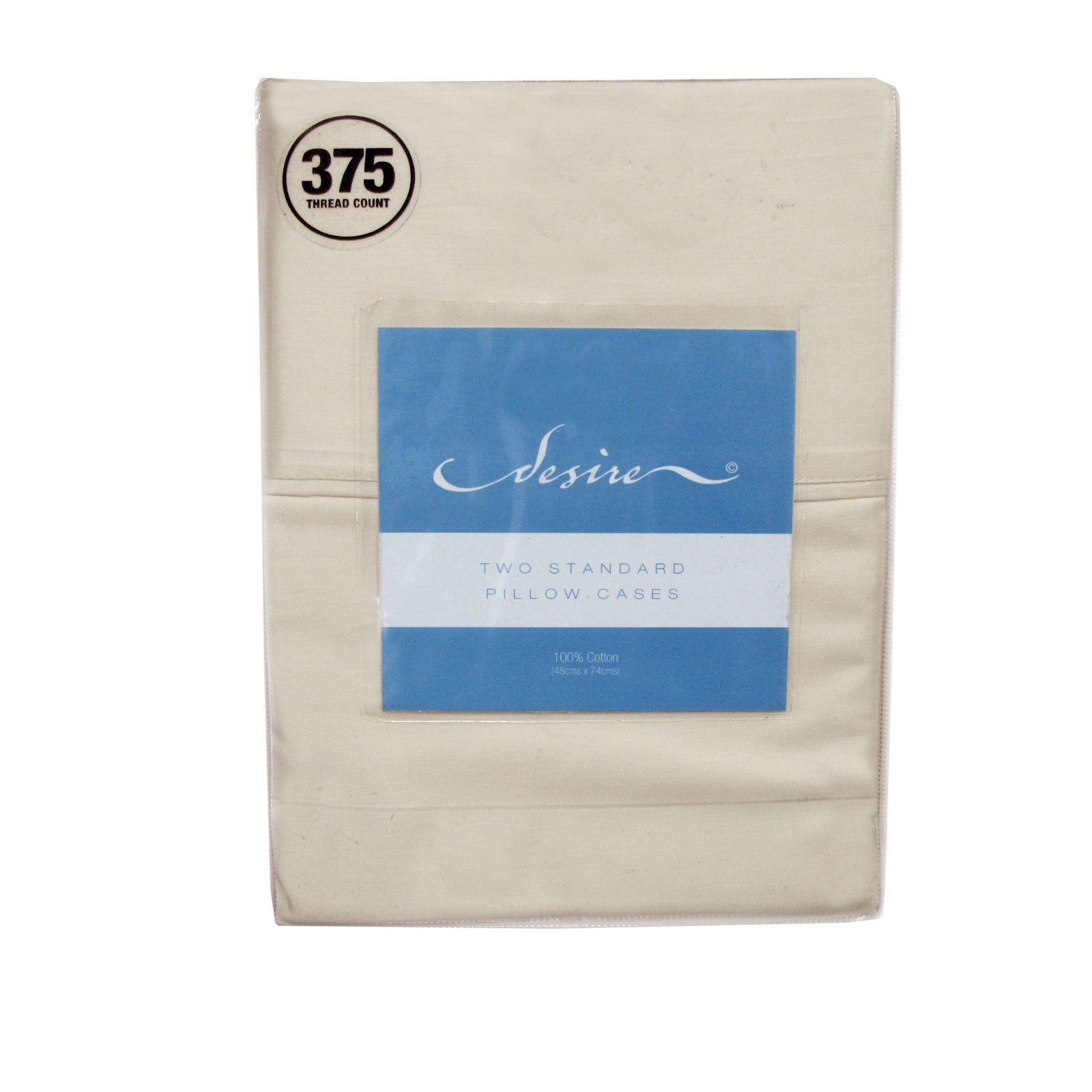 Pair of Cotton Standard Pillowcases | 375TC | Ecru