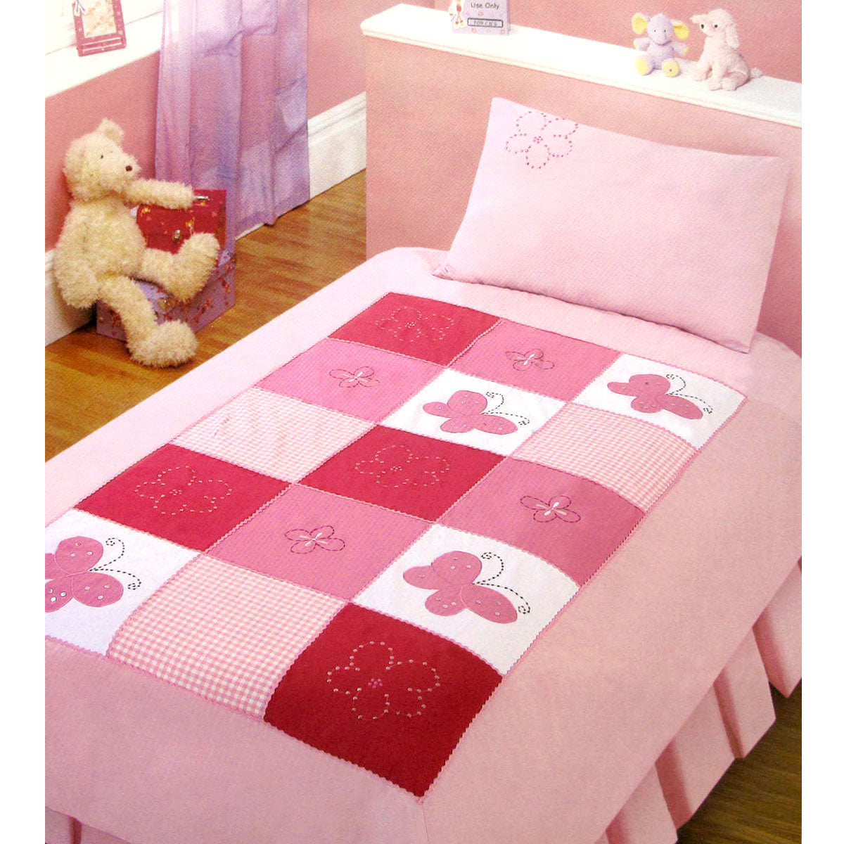 Bindi Butterfly Embroidered Quilt Cover Set | Single