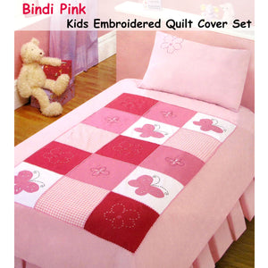 Bindi Butterfly Embroidered Quilt Cover Set | Single