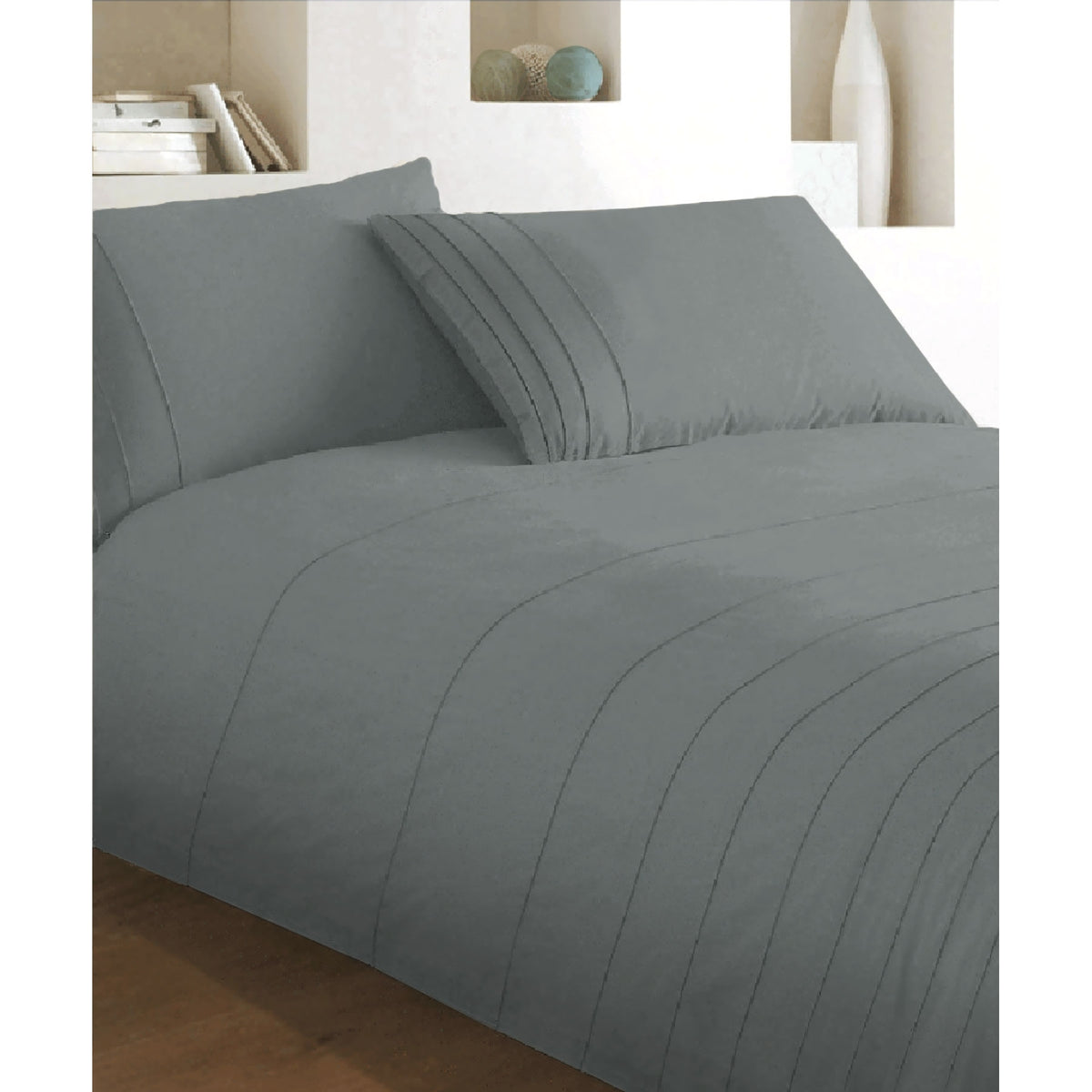 Brooklyn Charcoal Quilt Cover Set | King