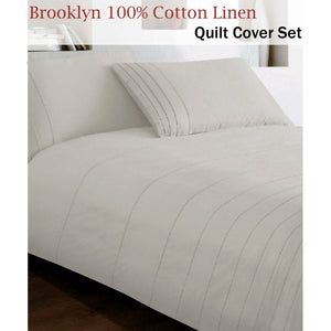 Brooklyn Linen Quilt Cover Set | King