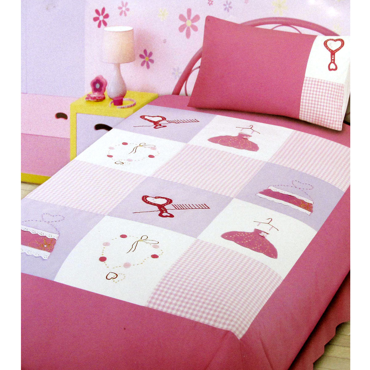 Diva Girls Accessories Embroidered Quilt Cover Set | Single
