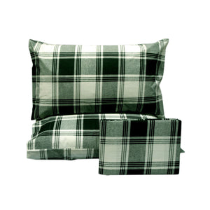 Polyester Cotton Checkered Forest Quilt Cover Set | King