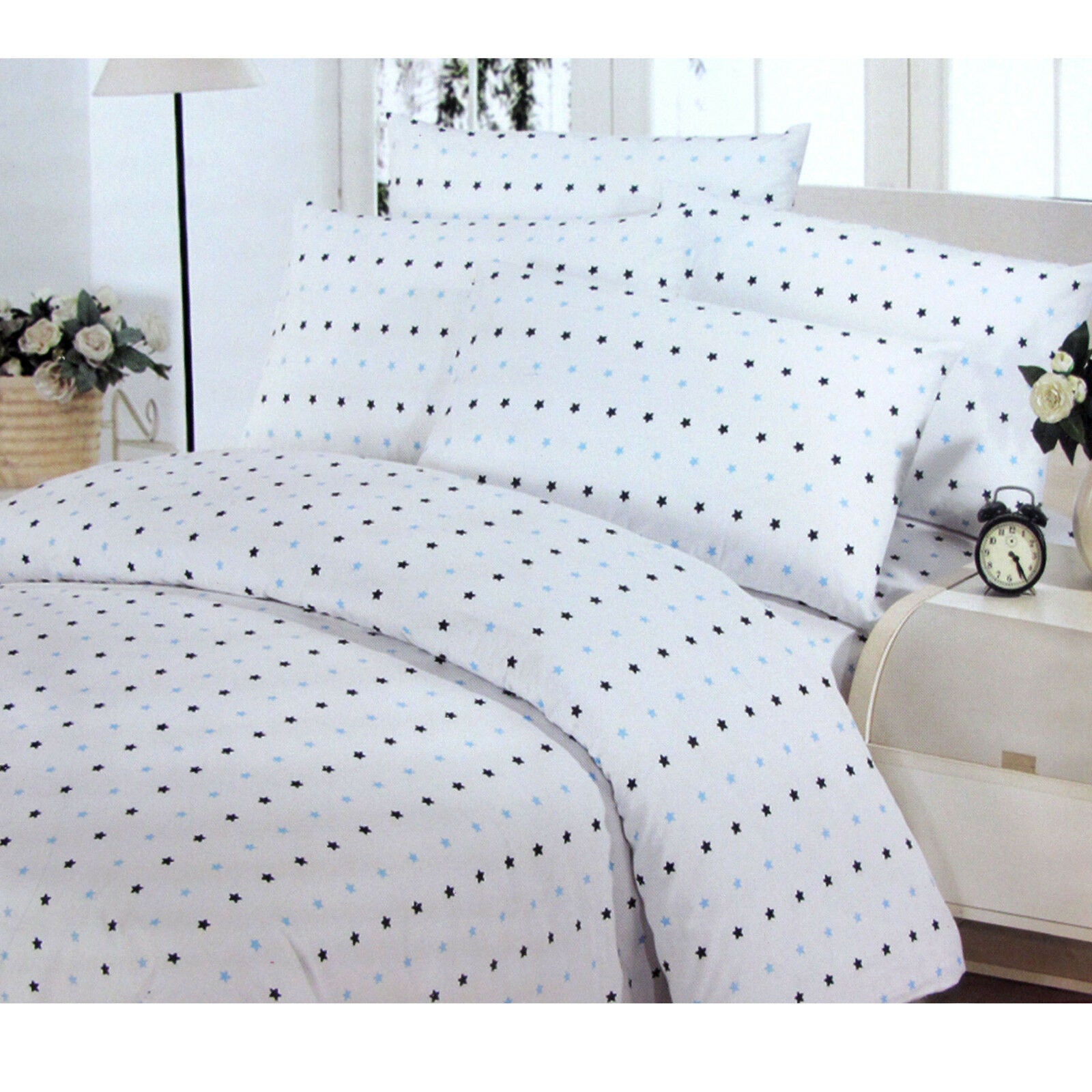 Polyester Cotton Stars Quilt Cover Set | Double