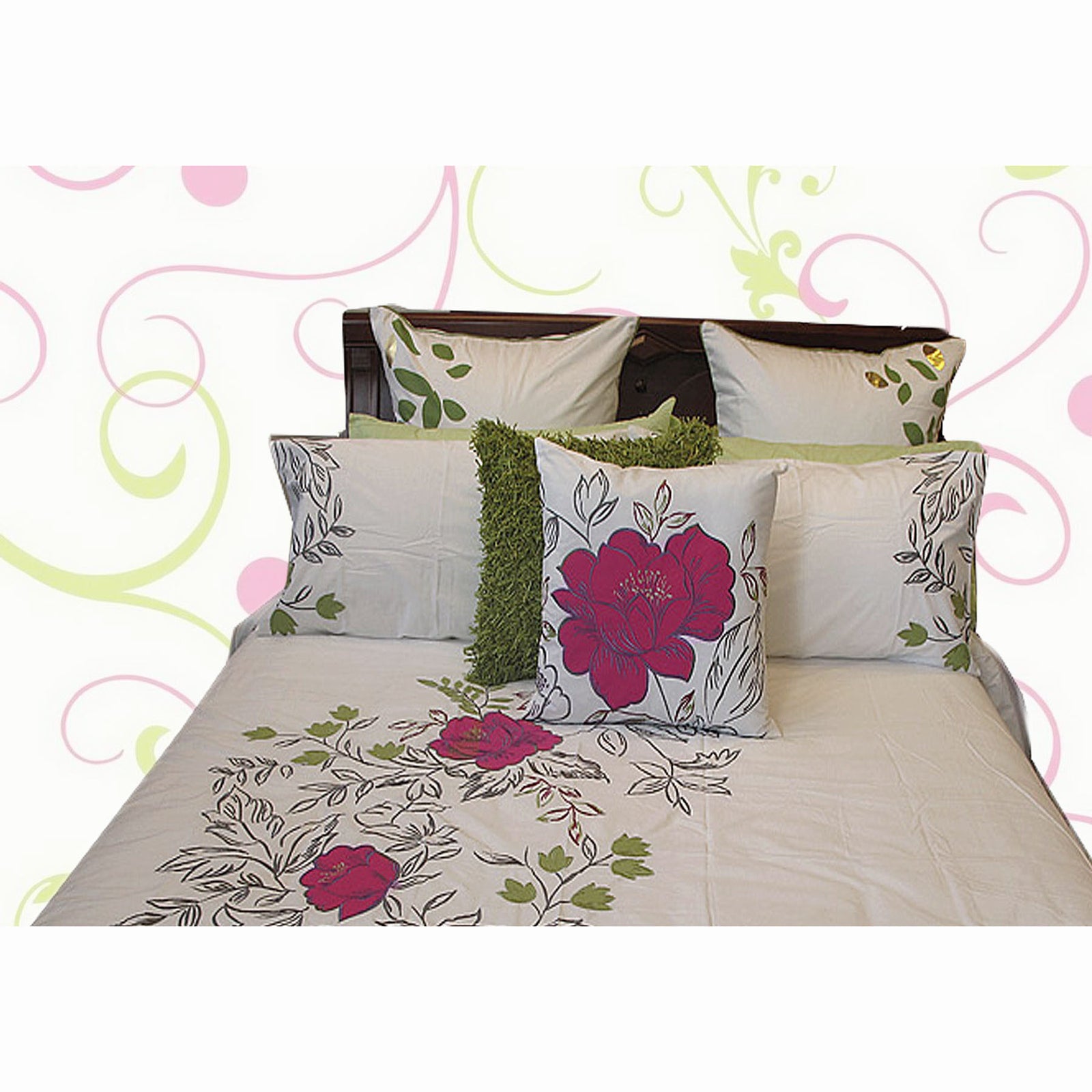Monique Embroidery Quilt Cover Set | Double