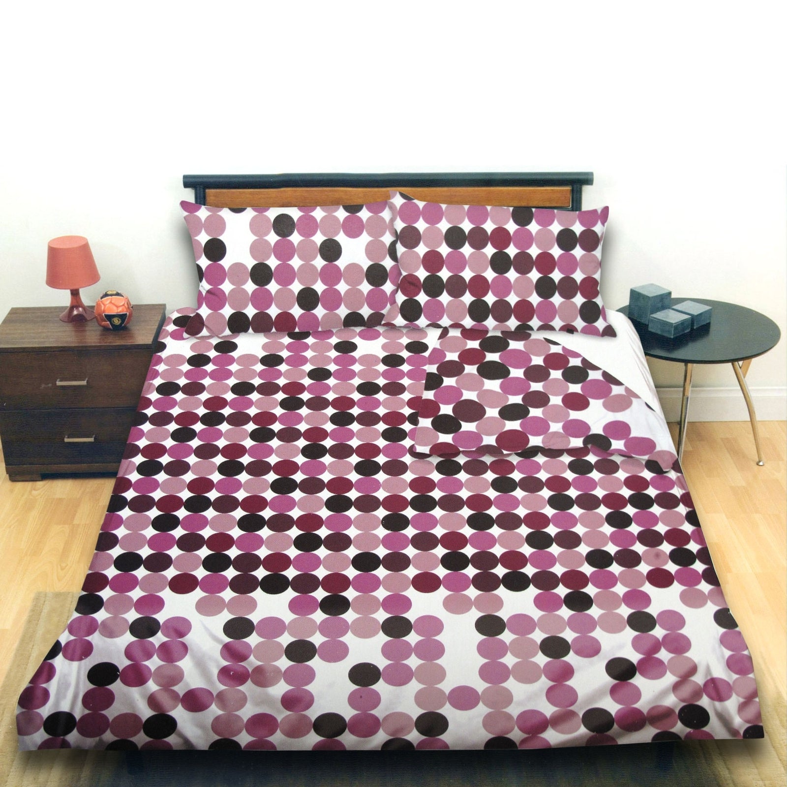 Opus Dots Mauve Quilt Cover Set | Queen