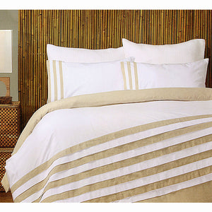 Turin White Linen Quilt Cover Set | Queen