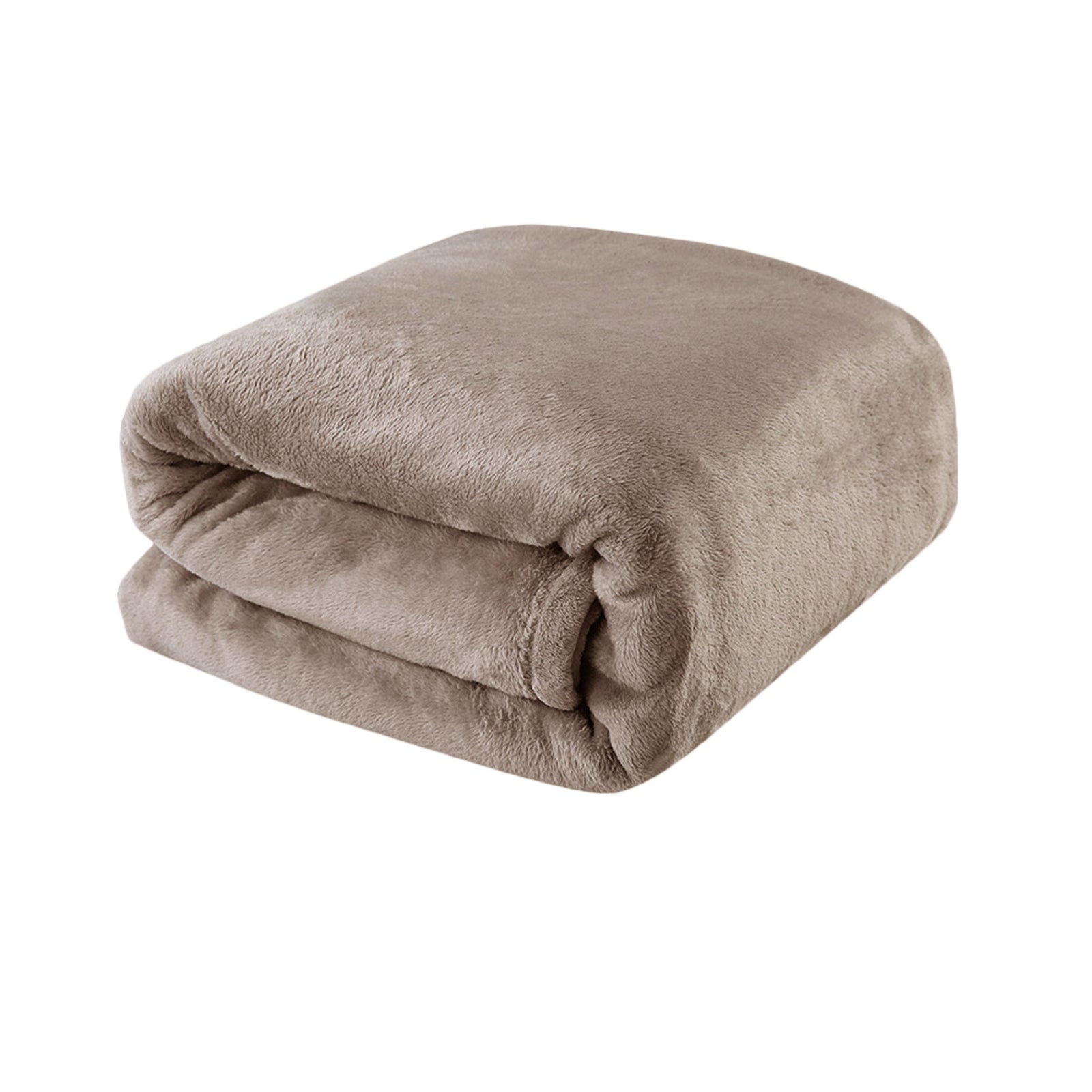 Light Weight Coral Fleece Blanket | Brown | Queen/King