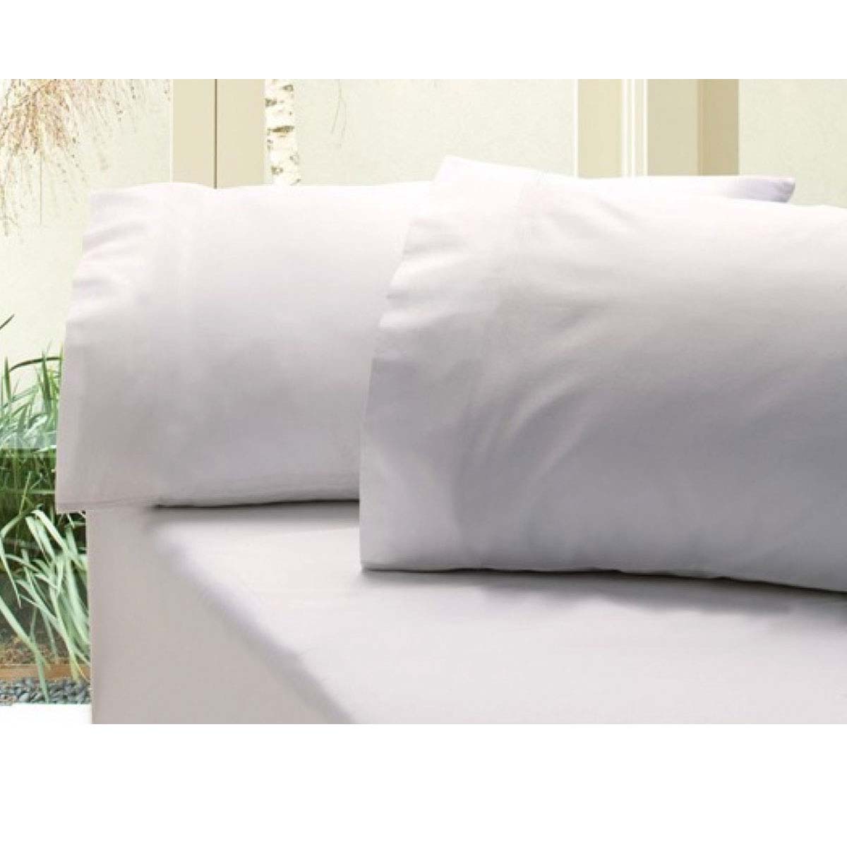 Revive | 400TC Cotton Sateen Combo Sheet Set | Double | White