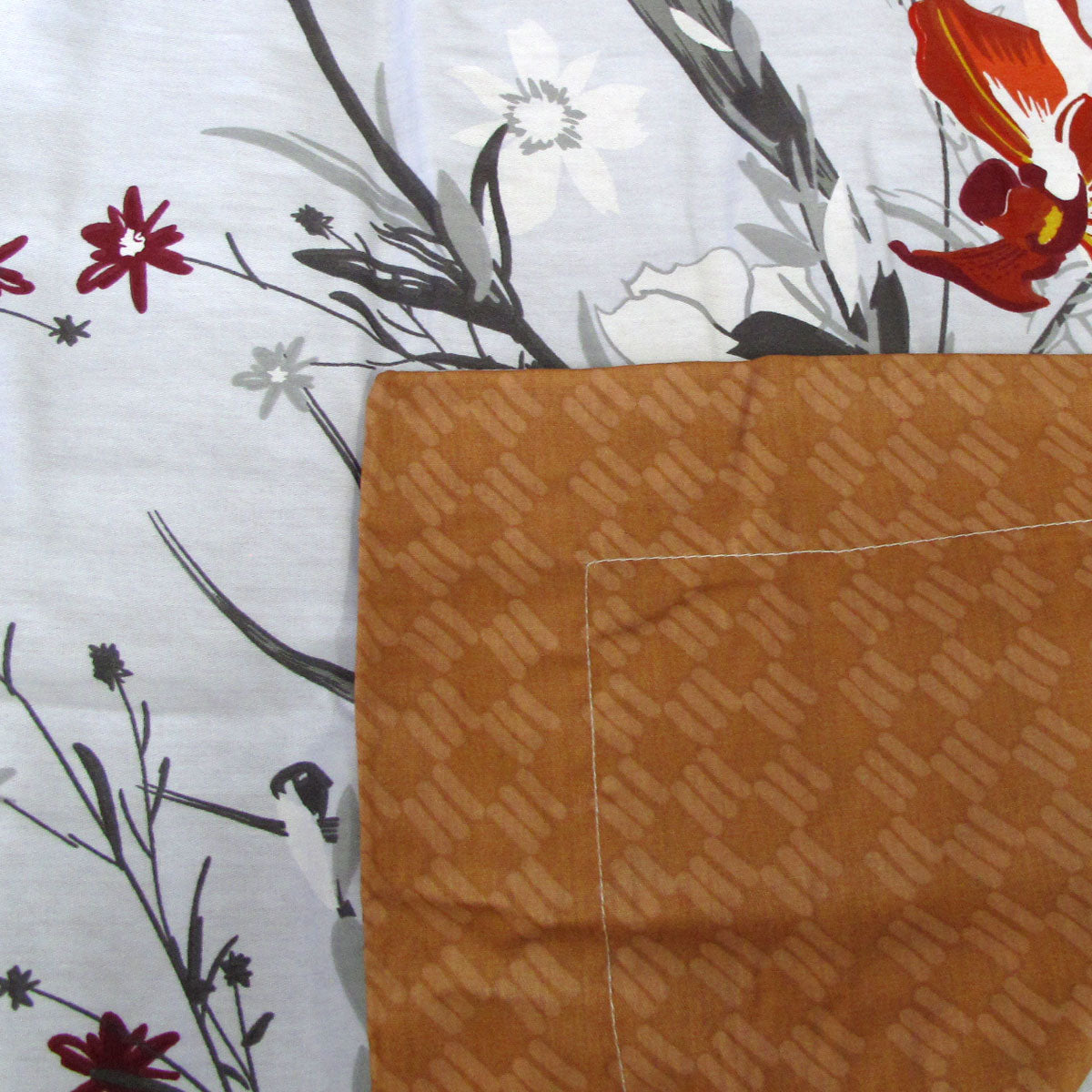 300TC Boronia Silver Reversible Cotton Quilt Cover Set | Queen