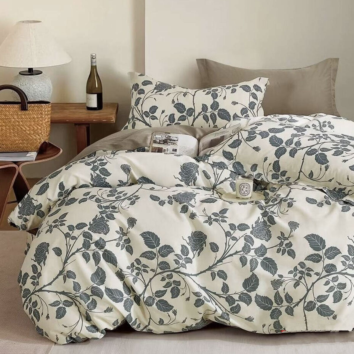 300TC Elisabeth Reversible Cotton Quilt Cover Set | Queen