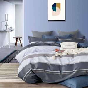 Pani Charcoal Reversible Quilt Cover Set | King