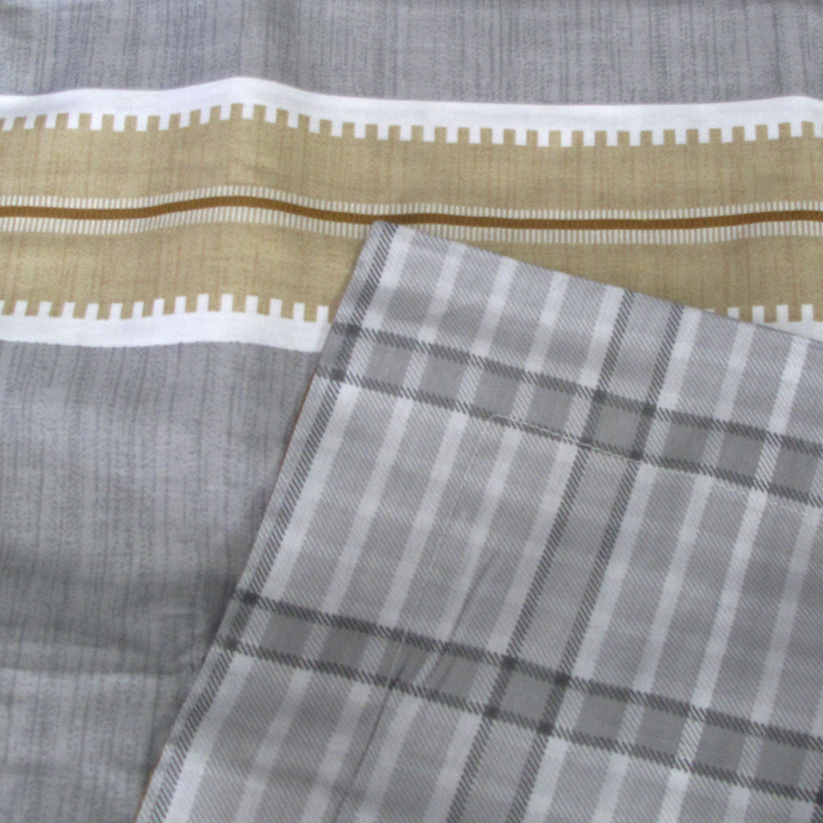 300TC Theodore Grey Reversible Cotton Quilt Cover Set | King