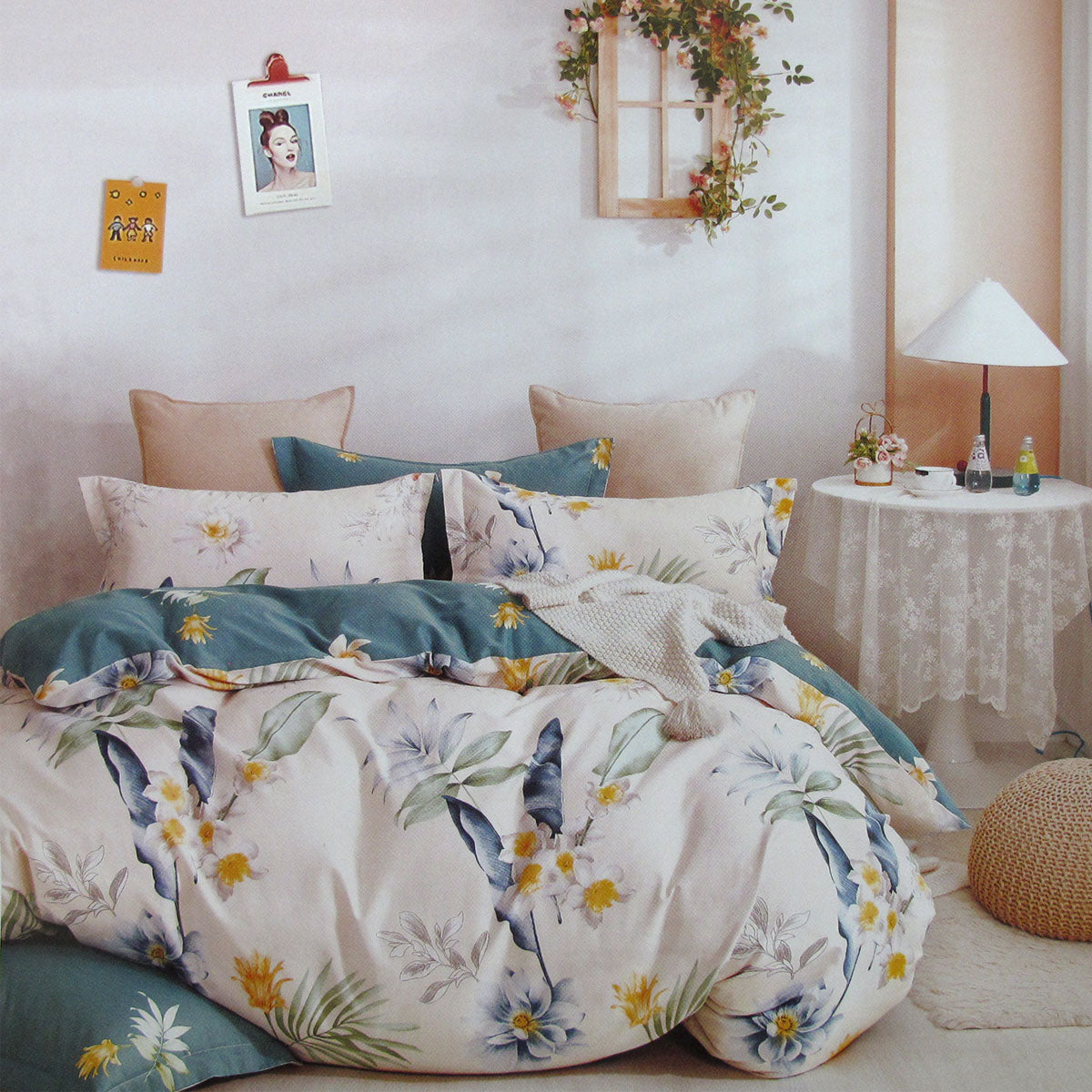 Chloe Home | 100% Cotton | Reversible Quilt Cover Set | Queen