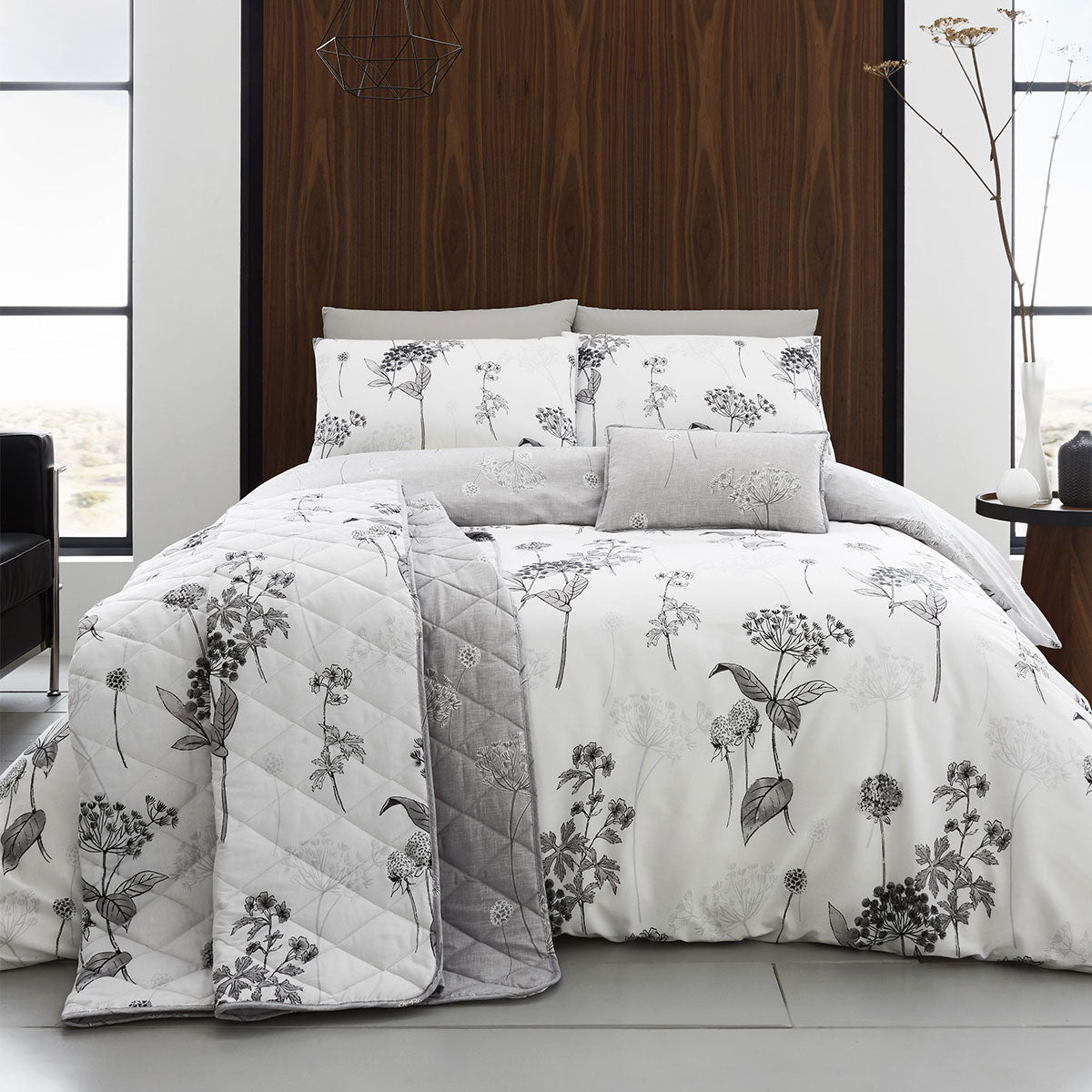 Coverley | Grey | Quilt Cover Set | Queen