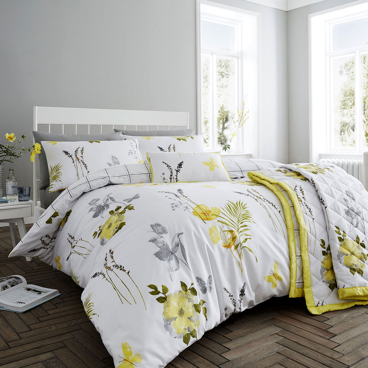 Flora | Yellow | Quilt Cover Set | Super King