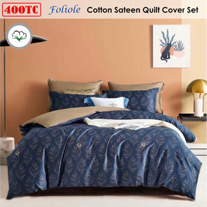 400TC Cotton Sateen | Quilt Cover Set | Foliole | Queen