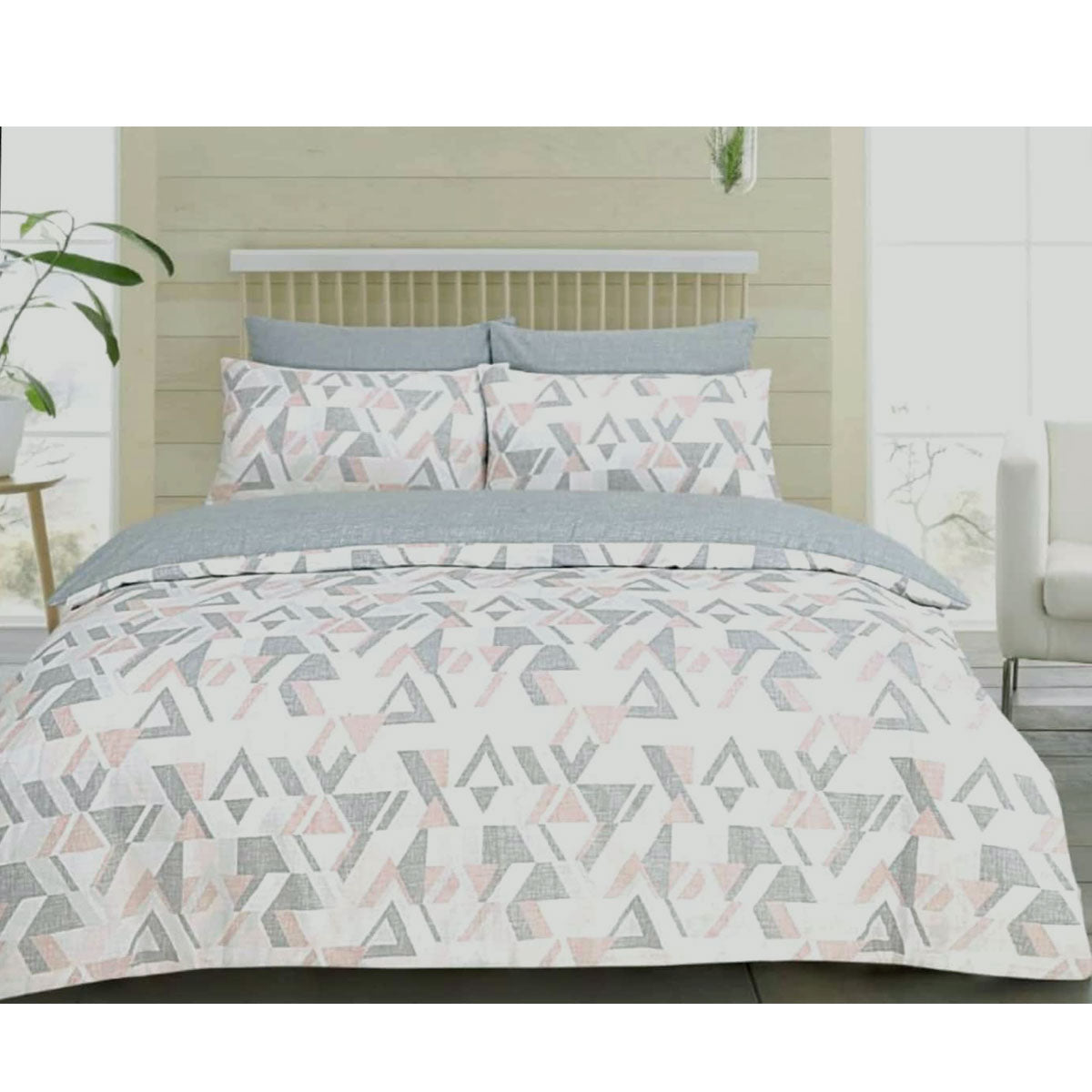 Funky Geo | Blush Quilt Cover Set | Queen