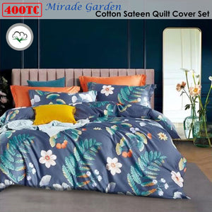 400TC Cotton Sateen | Quilt Cover Set | Mirade Garden | King