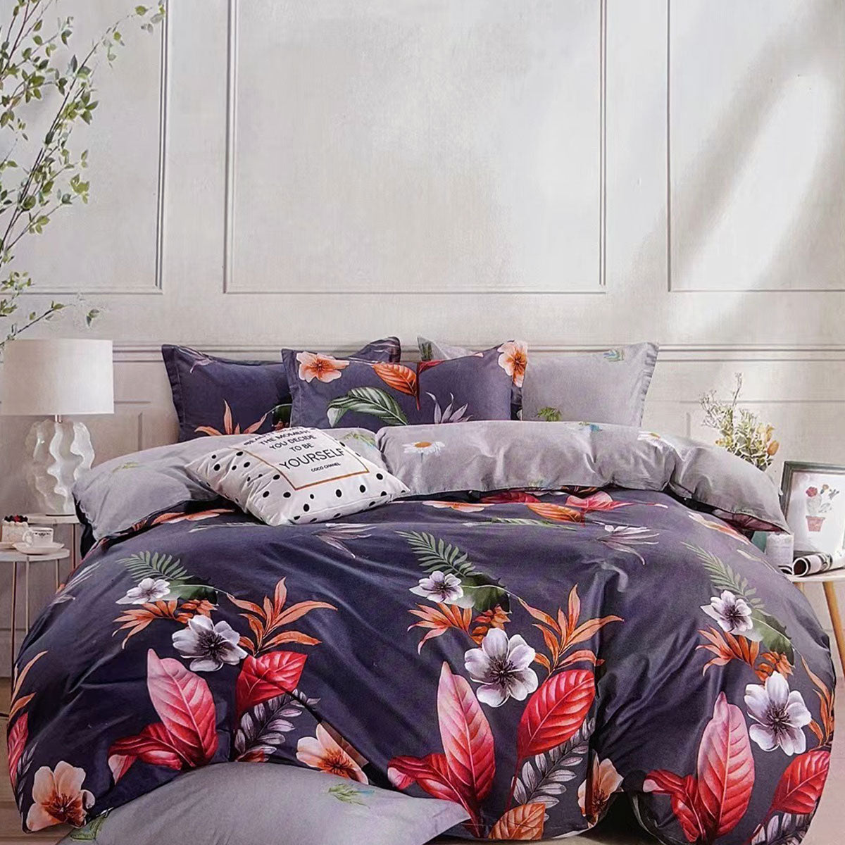 Paradiso | 100% Cotton Reversible Quilt Cover Set | King