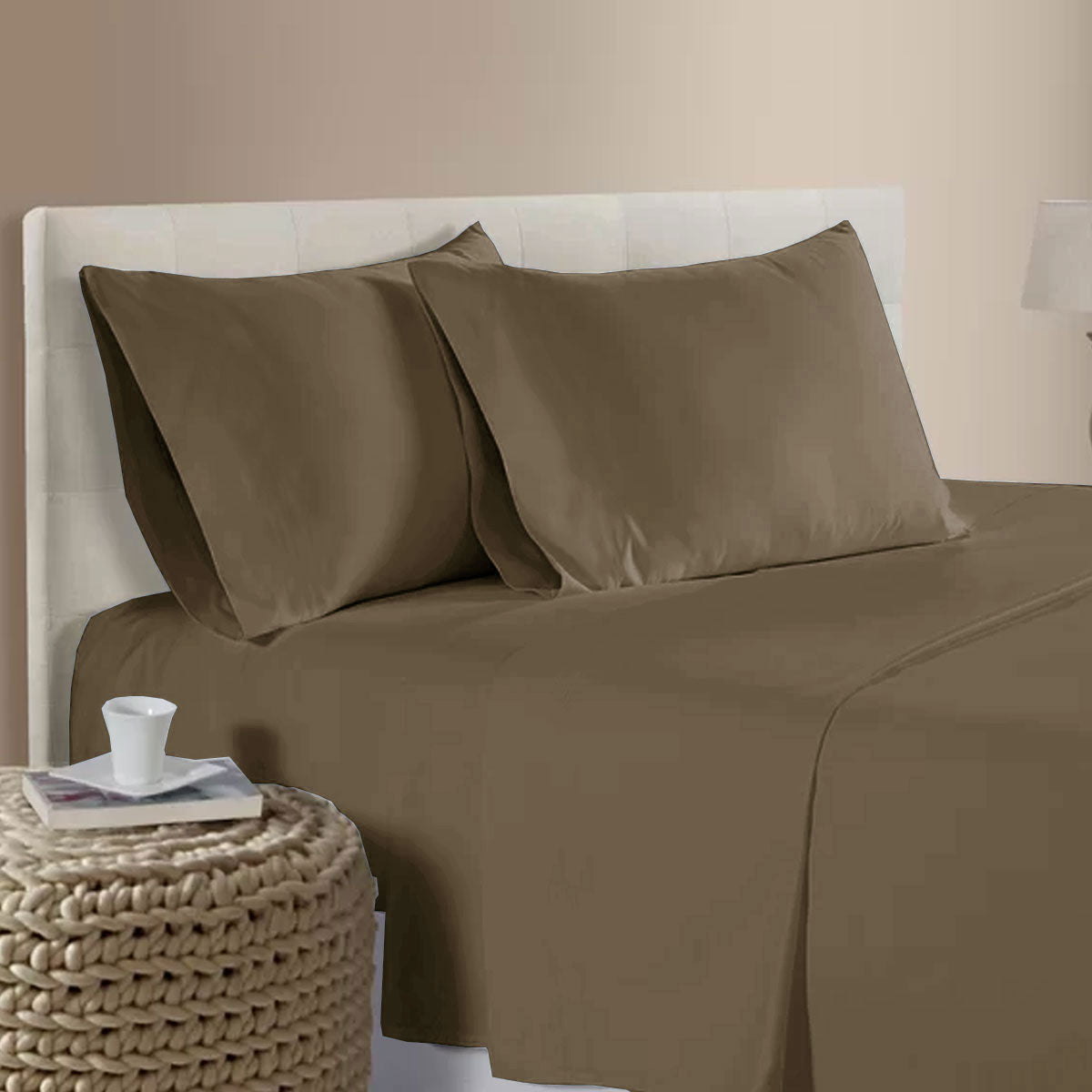 400TC Bamboo Cotton Sheet Set | Latte | Queen
