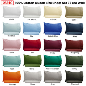 Artex | 250TC 100% Cotton Sheet Set | Single | Charcoal