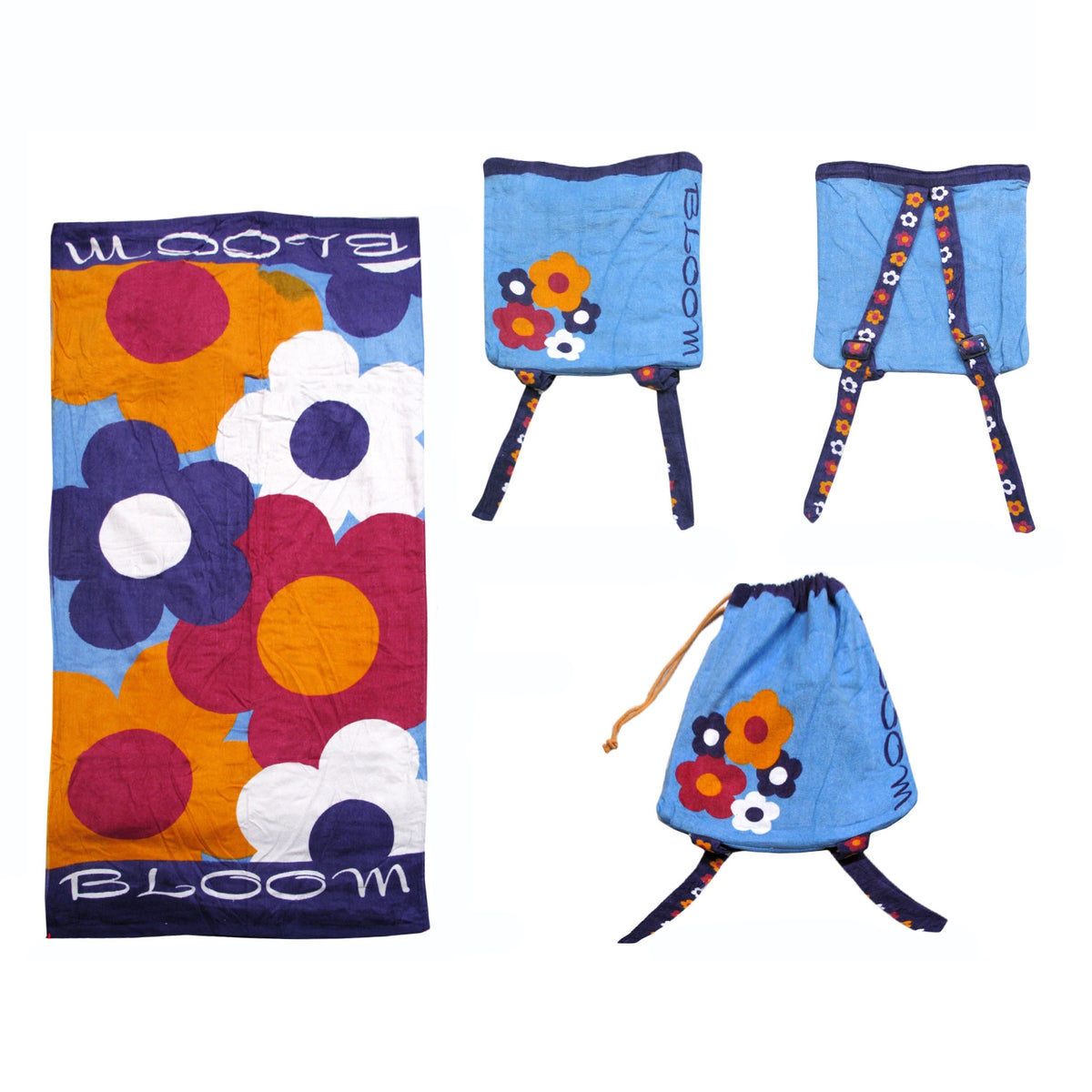Kids Beach Towel N Bag | Bloom