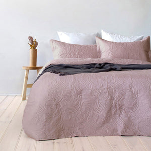 Bambury Paisley Embossed Dusk Coverlet Set | Queen/King