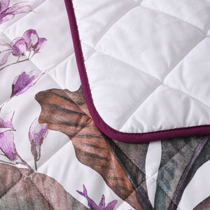 Bianca Abigail Quilted Bedspread Set | Berry Floral Print | King