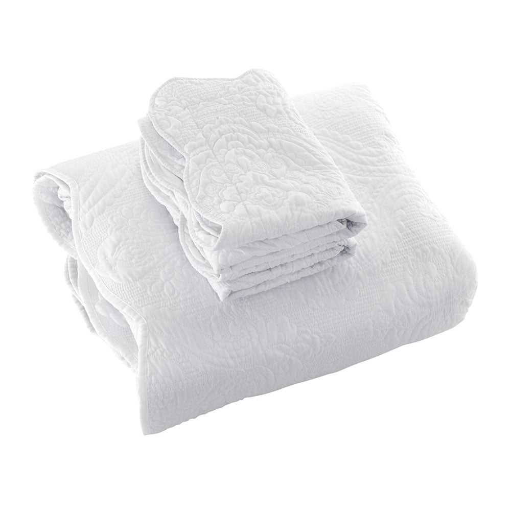 Bianca Elegance Cordelia White Bedspread Set | Queen