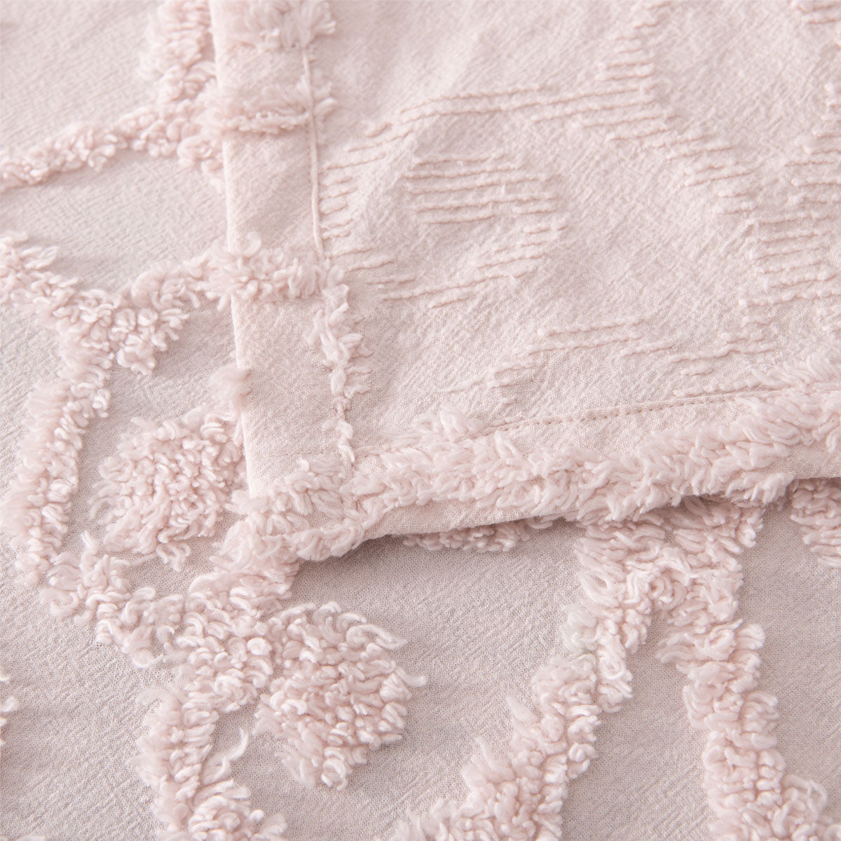 Bianca Ella Cotton Chenille Bedspread Set | Blush Floral | King