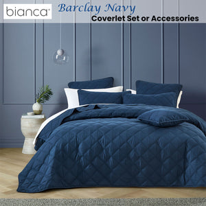 Bianca Barclay Navy Coverlet Set | Queen/King