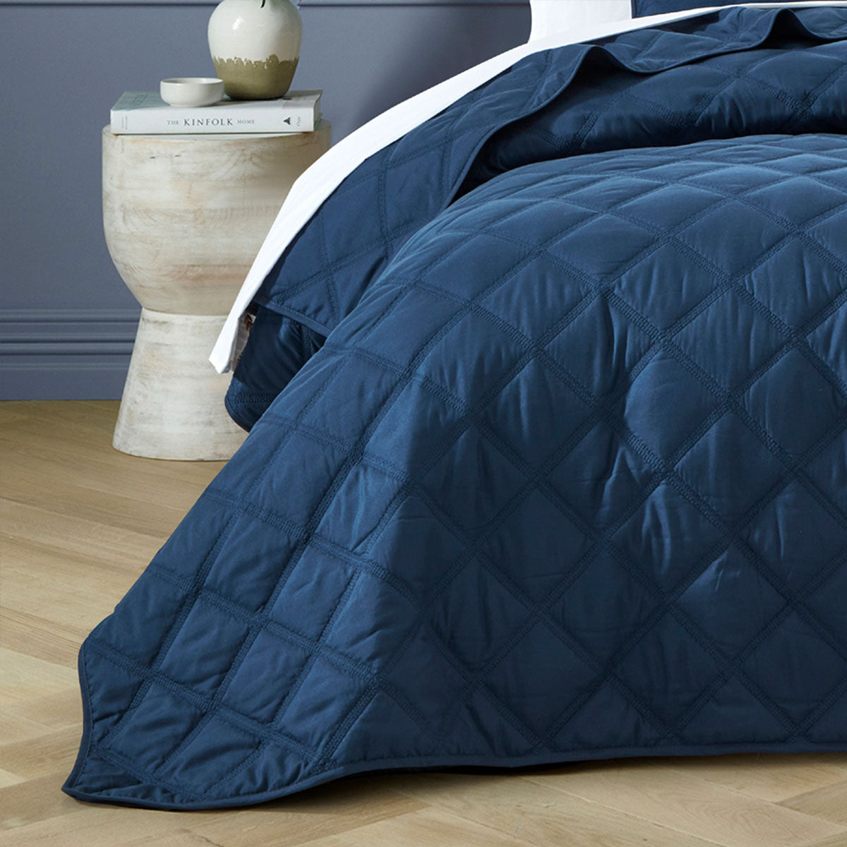 Bianca Barclay Navy Coverlet Set | Queen/King