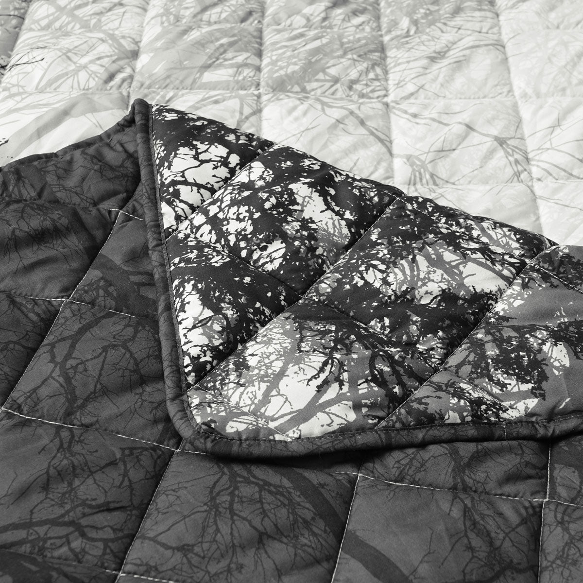 Bianca Boscage Quilted Coverlet Set | Black Forest Print | Polyester | Queen/King
