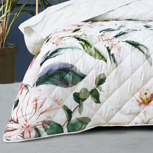 Bianca Indi White Polyester Coverlet Set | Queen/King