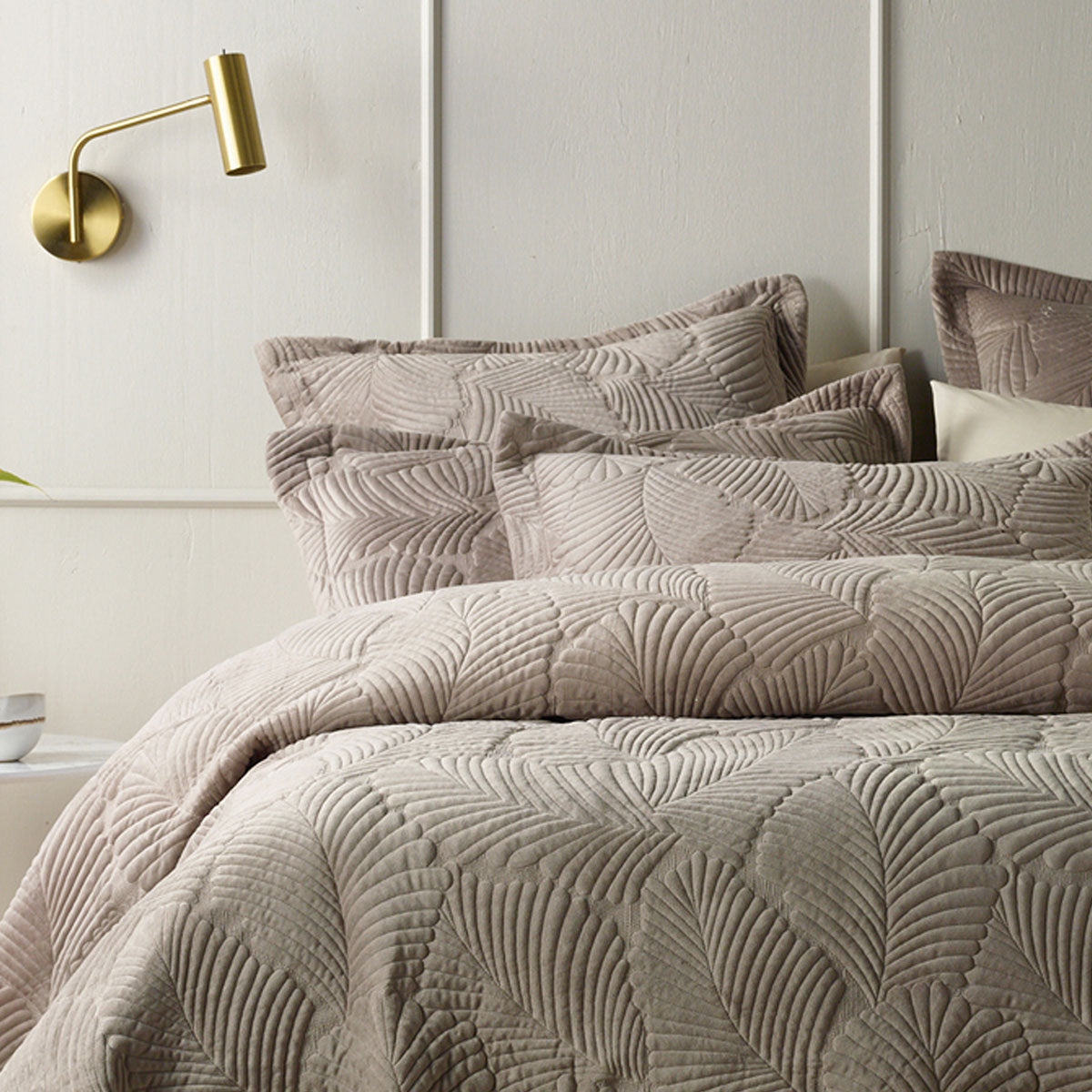 Bianca Kairo Taupe Coverlet Set | Queen/King