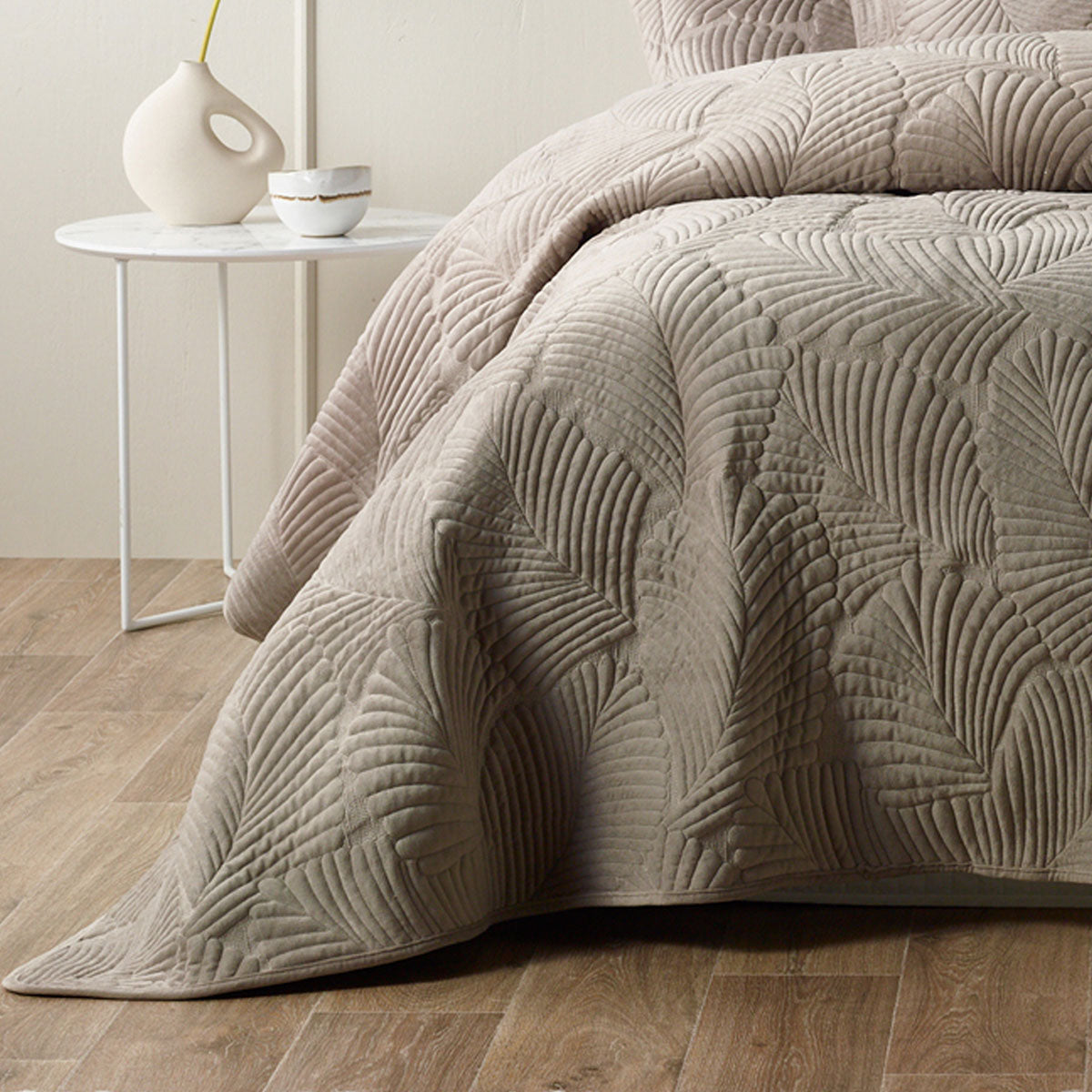 Bianca Kairo Taupe Coverlet Set | Queen/King