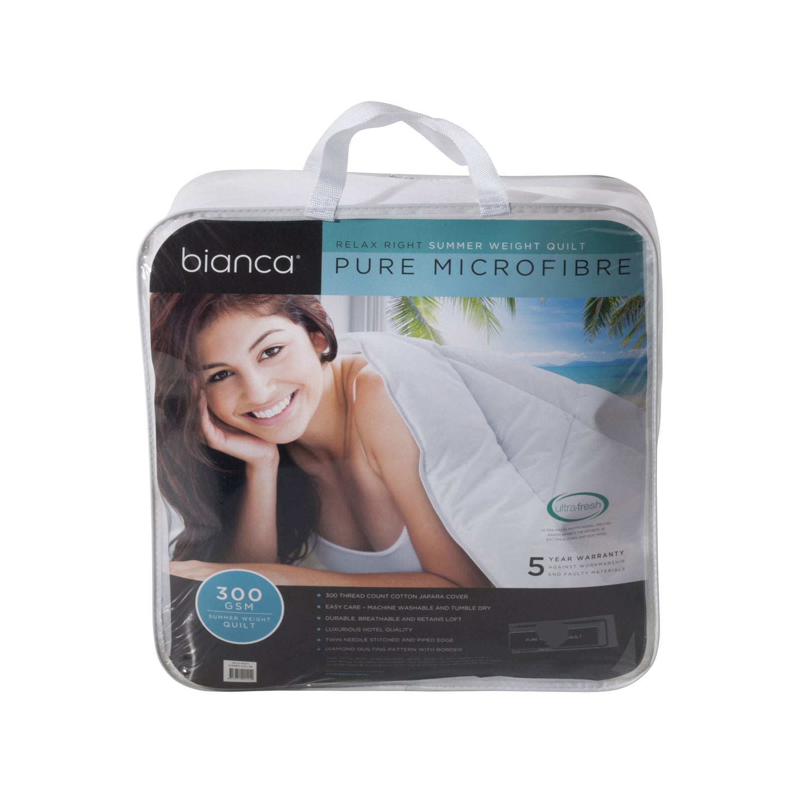 Bianca Relax Right Summer Microfibre Quilt | 300GSM | Super King