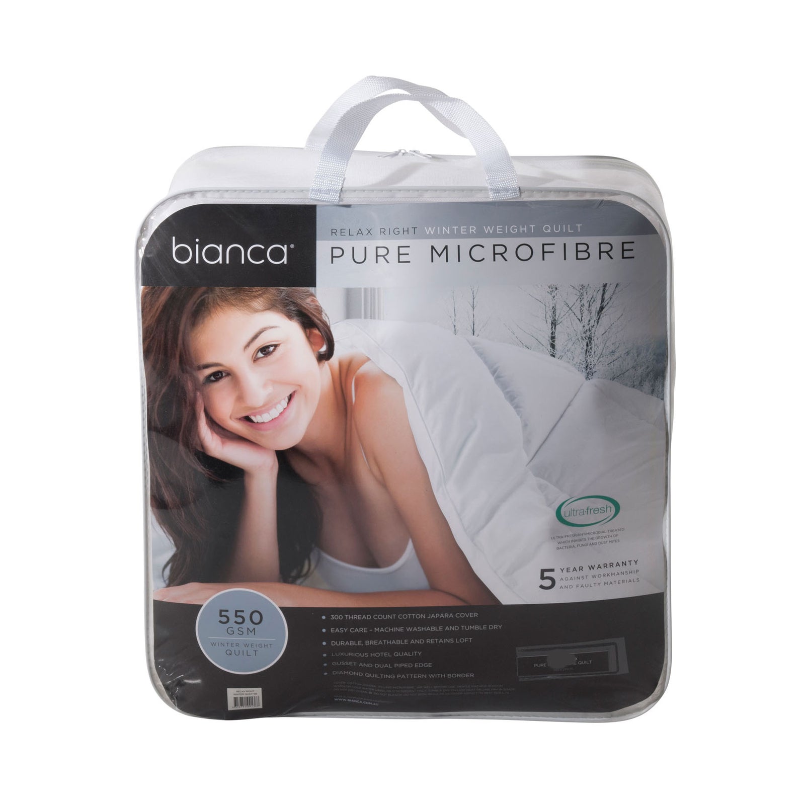 Bianca Relax Right Winter Microfibre Quilt | 550GSM | Single