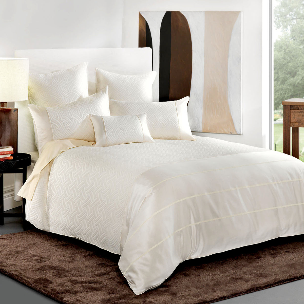 Bianca Balmain Cream Quilt Cover Set | Queen