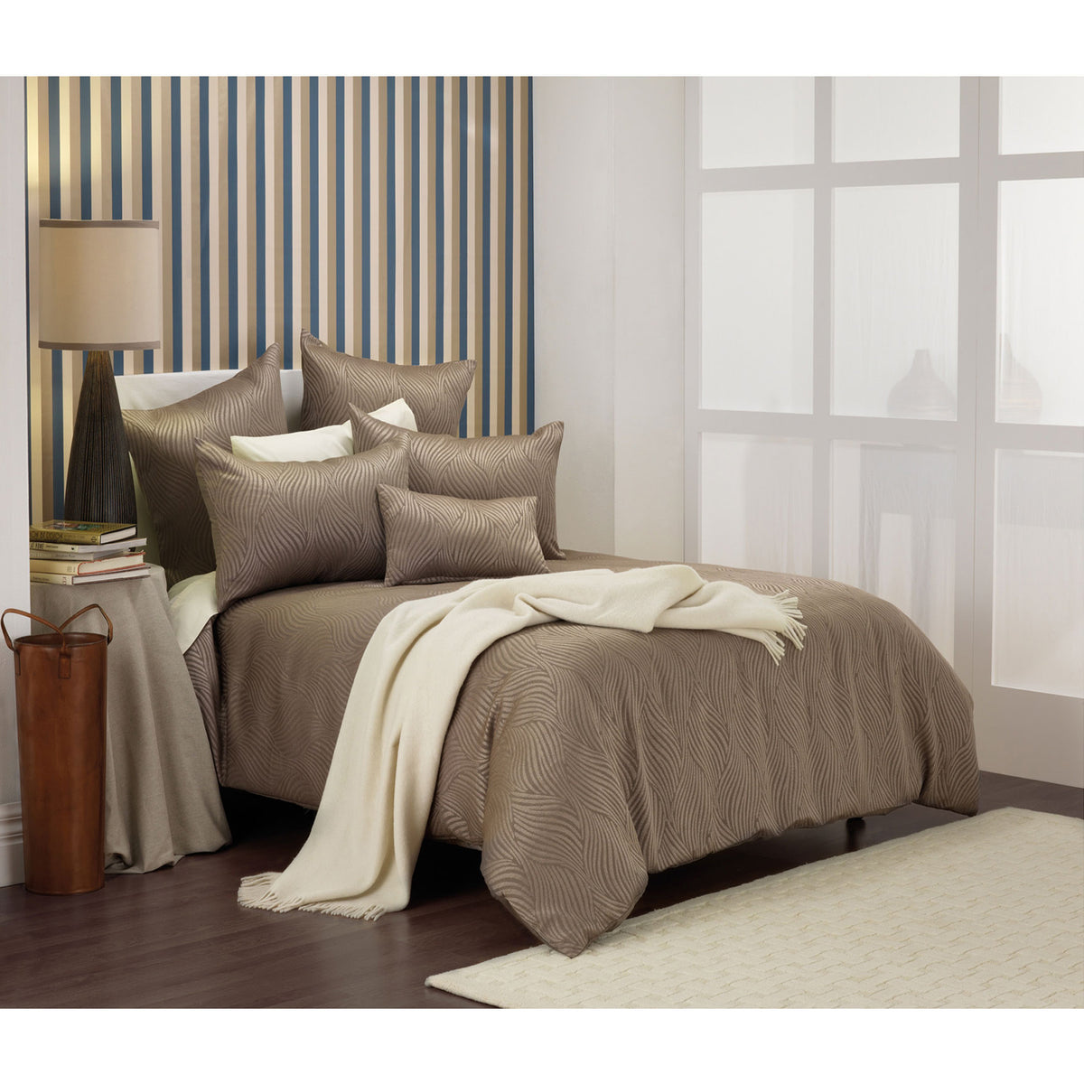 Bianca Hampshire Taupe Quilt Cover Set | Queen