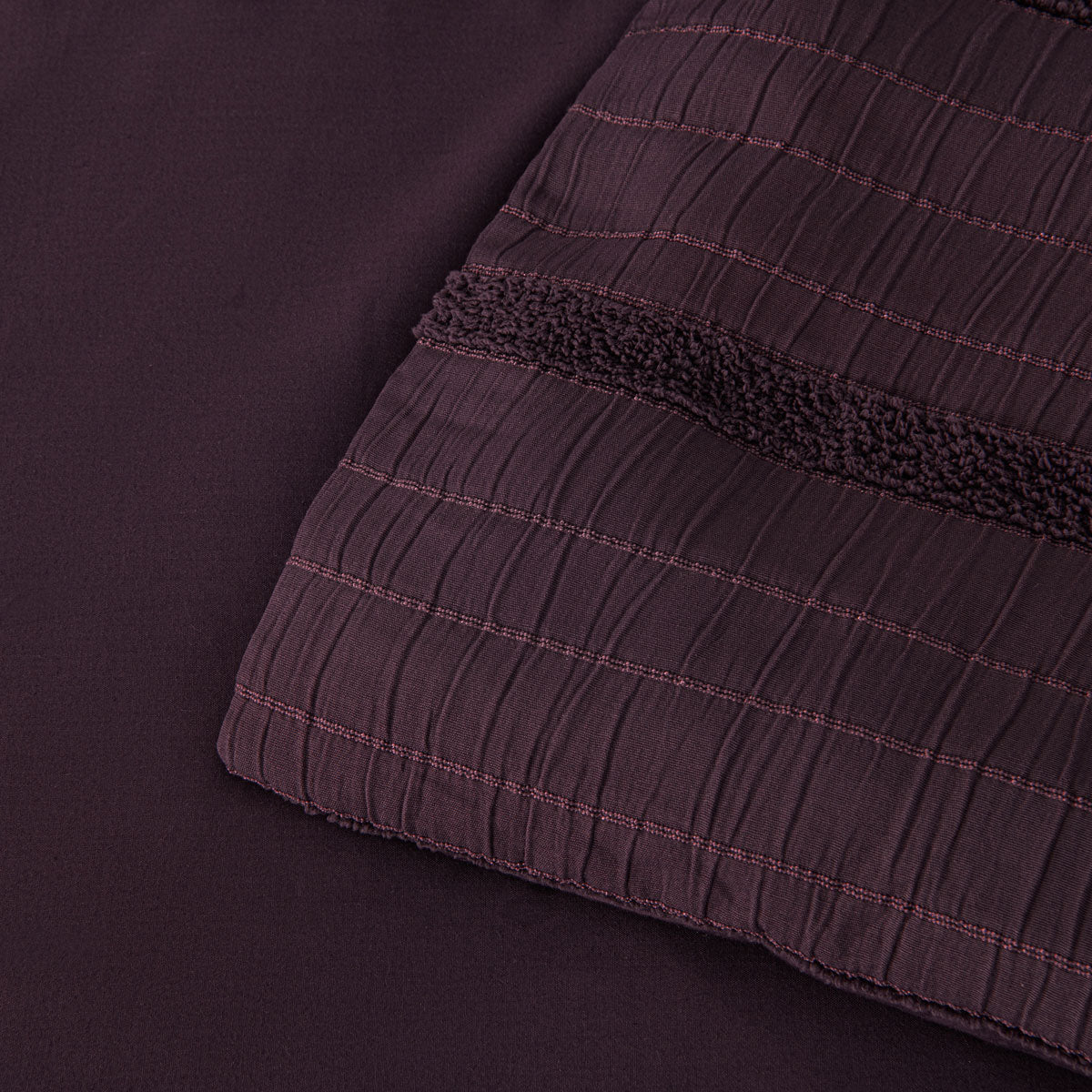 Bianca Malua Grape Jacquard Striped Quilt Cover Set | King