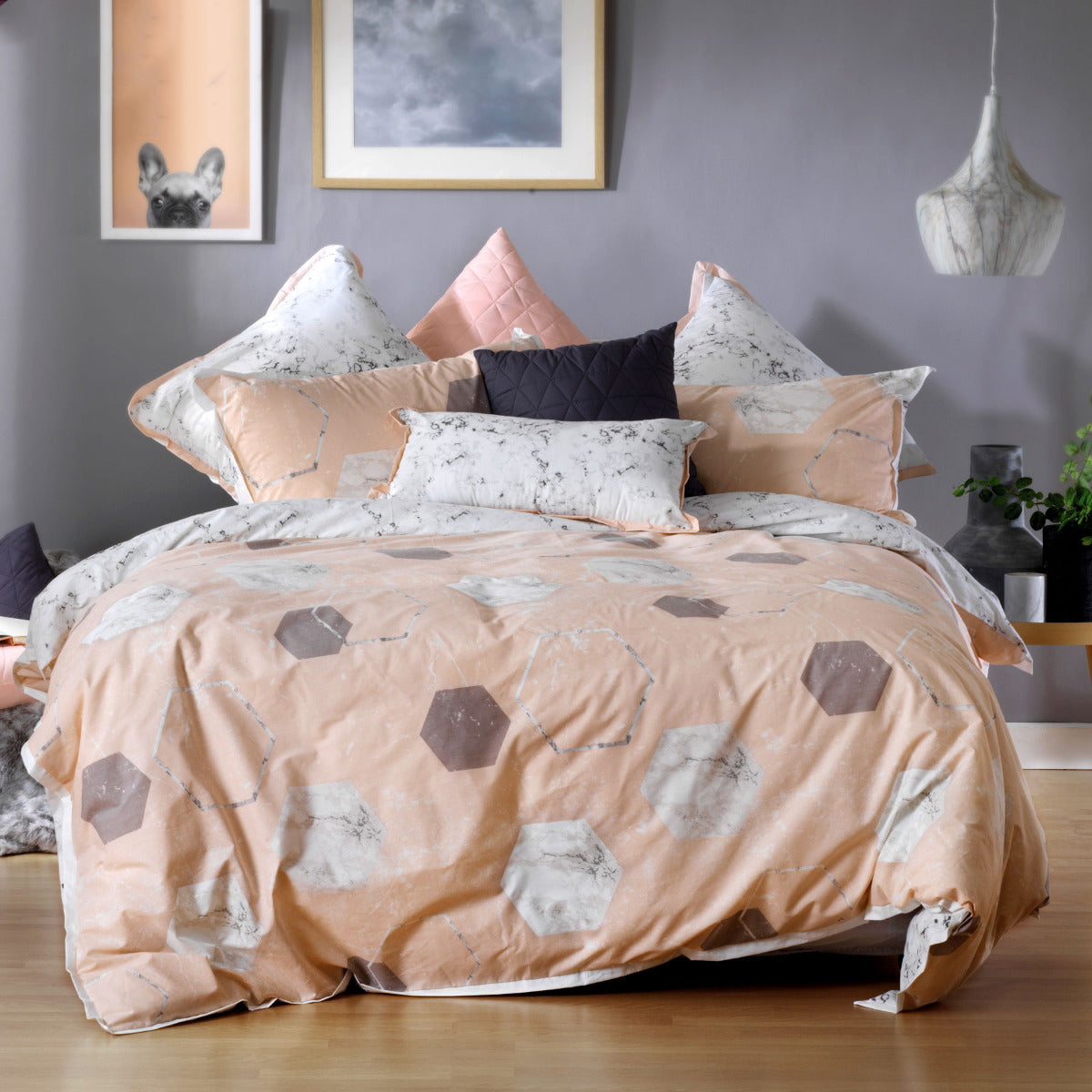 Bianca Zola Quilt Cover Set | Pink | Queen