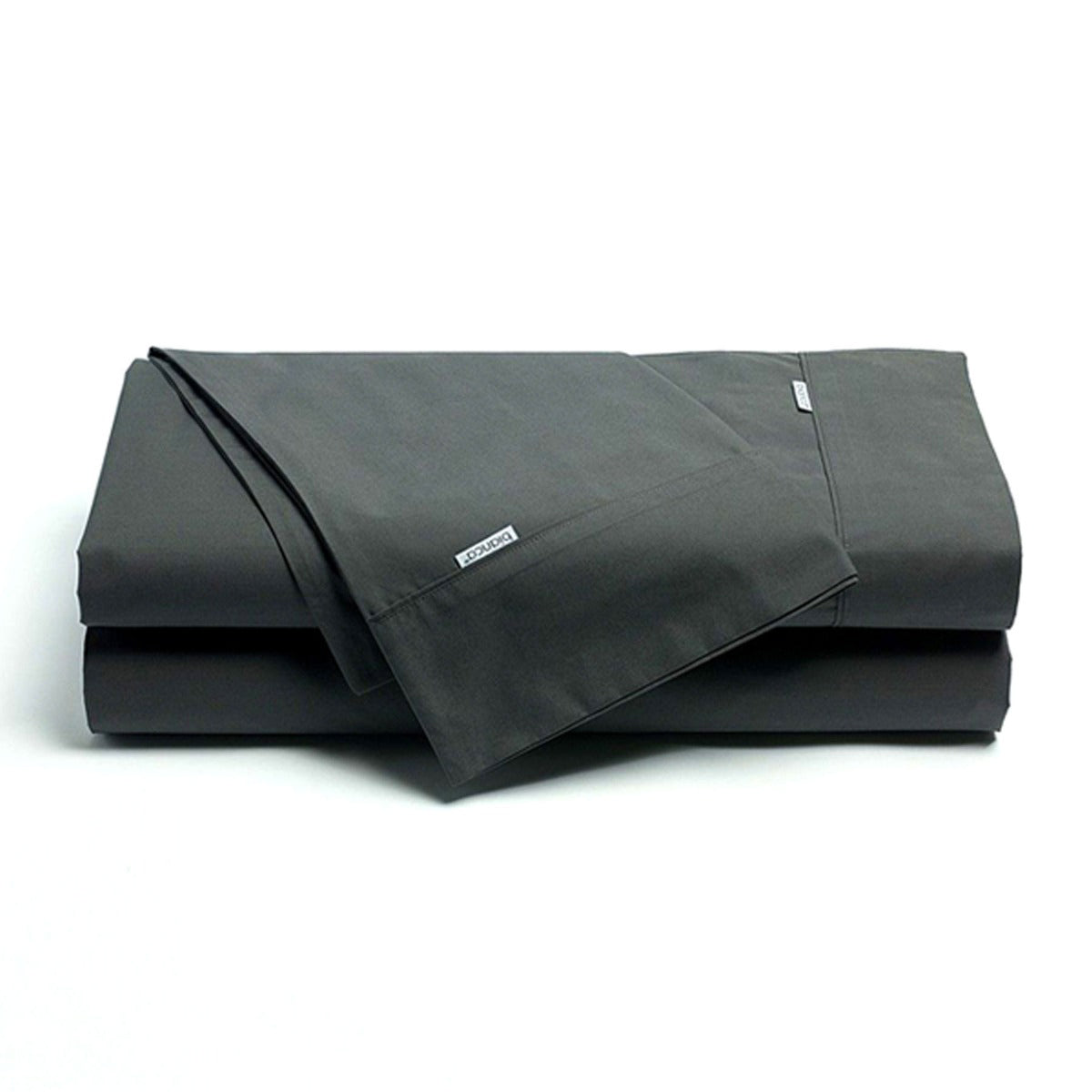 Bianca Heston | Cotton Percale Sheet Set | Charcoal | Queen