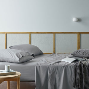 Bianca Natural Sleep | Recycled Cotton and Bamboo Sheet Set | Silver | Double