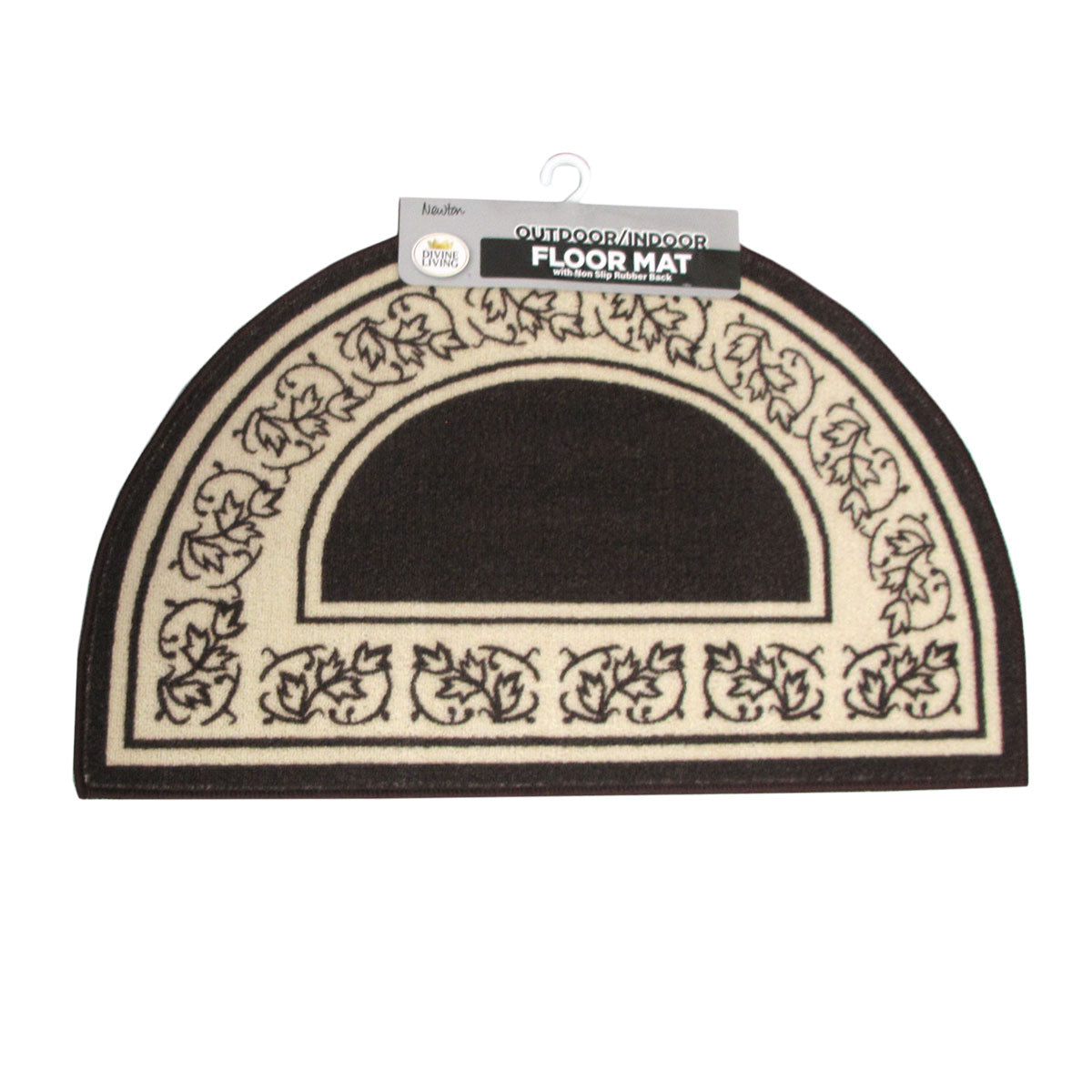 Newton Half Moon Floor Mat | 50 x 80cm | Coffee Colour | Stylish & Durable